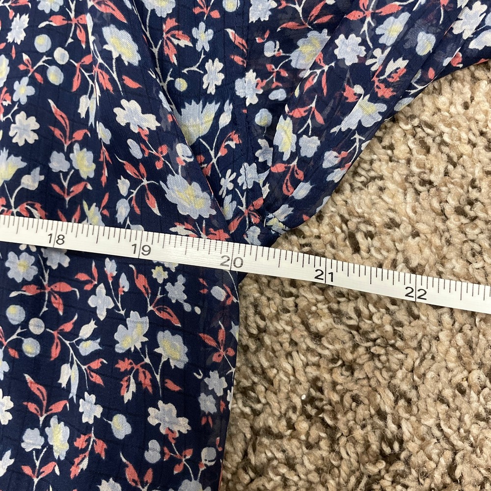 Madewell Women's Tie-Waist Midi Dress in Harvest Vine Navy Floral Size Large - Picture 8 of 10